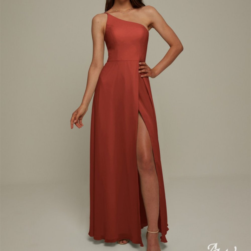 AW Bridal Bridesmaid Dress - Janey Dress in Rust